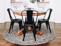 Krzesło metalowe loft CORSICA BLACK II GATUNEK Lugano