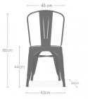Krzesło metalowe loft CORSICA BLACK II GATUNEK Lugano