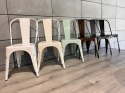 Krzesło metalowe loft CORSICA BLACK TOLIX Lugano
