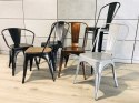 Krzesło metalowe loft CORSICA BLACK TOLIX Lugano