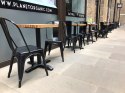 Krzesło metalowe loft CORSICA BLACK TOLIX Lugano
