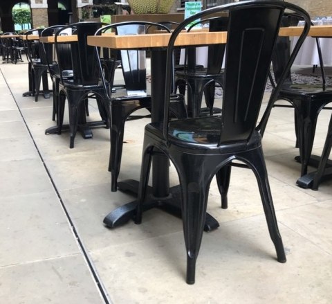 Krzesło metalowe loft CORSICA BLACK TOLIX Lugano Krzesło metalowe loft CORSICA BLACK TOLIX Lugano