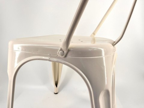 Krzesło metalowe loft CORSICA CREAM Lugano Krzesło metalowe loft CORSICA CREAM Lugano