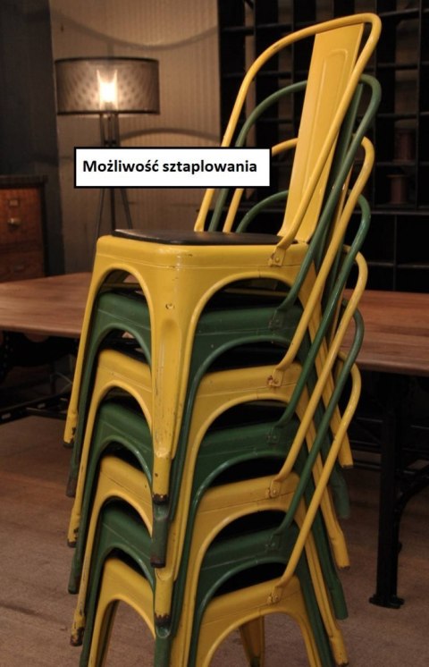 Krzesło metalowe loft CORSICA GRAPHITE WOOD Lugano Krzesło metalowe loft CORSICA GRAPHITE WOOD Lugano