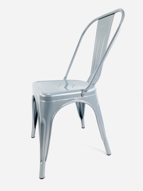 Krzesło metalowe loft CORSICA LIGHT GREY - II GATUNEK Lugano Krzesło metalowe loft CORSICA LIGHT GREY - II GATUNEK Lugano