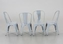 Krzesło metalowe loft CORSICA LIGHT GREY - II GATUNEK Lugano