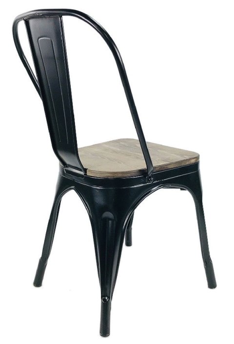 Krzesło metalowe loft CORSICA NERO OAK II GATUNEK Lugano Krzesło metalowe loft CORSICA NERO OAK II GATUNEK Lugano