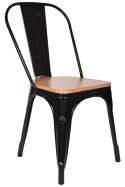 Krzesło metalowe loft CORSICA NERO PINE Lugano