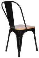 Krzesło metalowe loft CORSICA NERO PINE Lugano