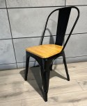 Krzesło metalowe loft CORSICA NERO PINE Lugano