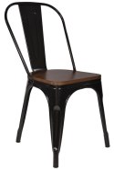 Krzesło metalowe loft CORSICA NERO WENGE Lugano