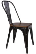 Krzesło metalowe loft CORSICA NERO WENGE Lugano