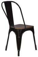 Krzesło metalowe loft CORSICA NERO WENGE Lugano
