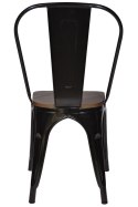 Krzesło metalowe loft CORSICA NERO WENGE Lugano
