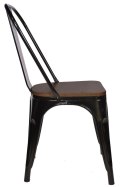 Krzesło metalowe loft CORSICA NERO WENGE Lugano