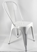 Krzesło metalowe loft CORSICA WHITE Lugano