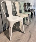Krzesło metalowe loft CORSICA WHITE Lugano