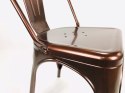 Krzesło metalowe loft CORSICA COPPER TOLIX Lugano