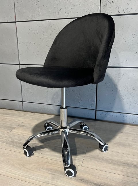 Krzesło obrotowe GLORIA OFFICE BLACK VELVET Lugano Krzesło obrotowe GLORIA OFFICE BLACK VELVET Lugano