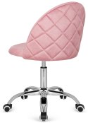 Krzesło obrotowe GLORIA OFFICE PINK VELVET Lugano