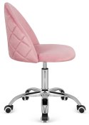 Krzesło obrotowe GLORIA OFFICE PINK VELVET Lugano