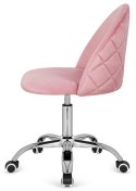 Krzesło obrotowe GLORIA OFFICE PINK VELVET Lugano