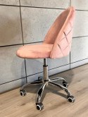 Krzesło obrotowe GLORIA OFFICE PINK VELVET Lugano