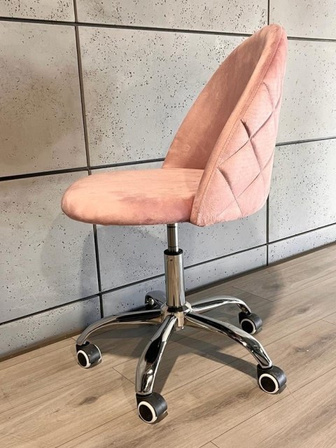 Krzesło obrotowe GLORIA OFFICE PINK VELVET Lugano Krzesło obrotowe GLORIA OFFICE PINK VELVET Lugano