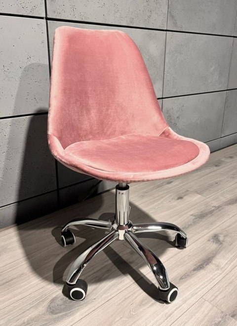 Krzesło obrotowe MONZA OFFICE Pink Velvet Lugano Krzesło obrotowe MONZA OFFICE Pink Velvet Lugano