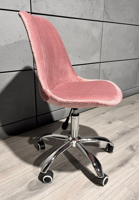 Krzesło obrotowe MONZA OFFICE Pink Velvet Lugano Krzesło obrotowe MONZA OFFICE Pink Velvet Lugano