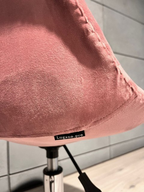 Krzesło obrotowe MONZA OFFICE Pink Velvet Lugano Krzesło obrotowe MONZA OFFICE Pink Velvet Lugano