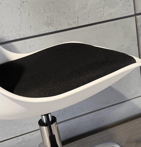 Krzesło obrotowe MONZA OFFICE WHITE + BLACK FABRIC II Lugano Krzesło obrotowe MONZA OFFICE WHITE + BLACK FABRIC II Lugano