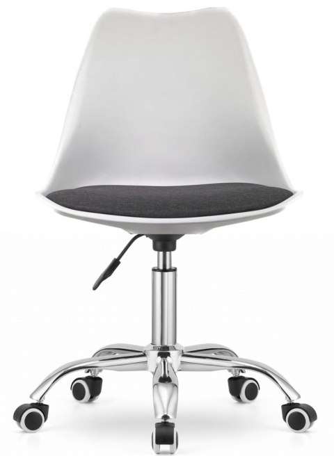 Krzesło obrotowe MONZA OFFICE WHITE + GREY FABRIC II Lugano Krzesło obrotowe MONZA OFFICE WHITE + GREY FABRIC II Lugano