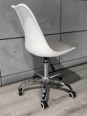 Krzesło obrotowe MONZA OFFICE WHITE + GREY PU Lugano