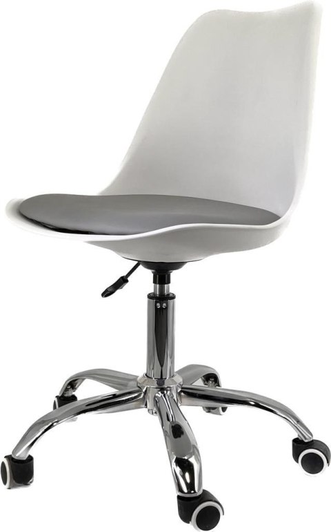 Krzesło obrotowe MONZA OFFICE WHITE + GREY PU Lugano Krzesło obrotowe MONZA OFFICE WHITE + GREY PU Lugano