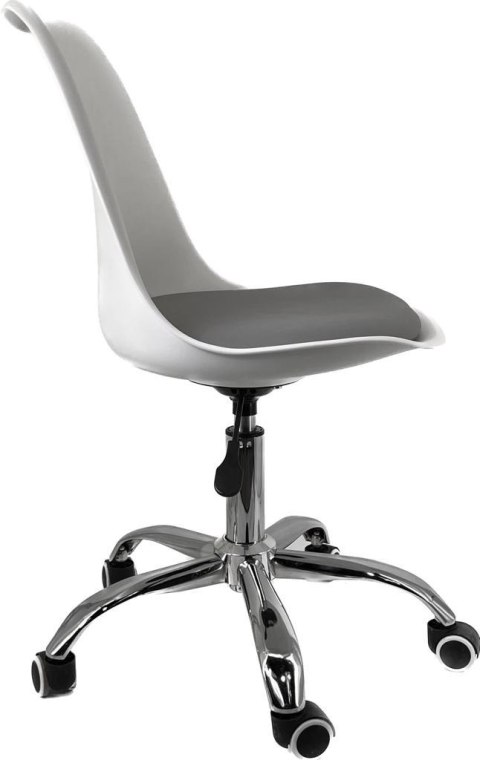 Krzesło obrotowe MONZA OFFICE WHITE + GREY PU Lugano Krzesło obrotowe MONZA OFFICE WHITE + GREY PU Lugano