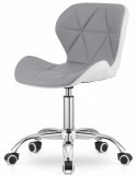 Krzesło obrotowe VASTO OFFICE PU GREY + WHITE Lugano