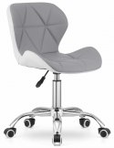 Krzesło obrotowe VASTO OFFICE PU GREY + WHITE Lugano
