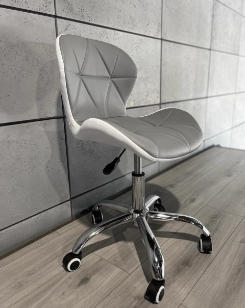 Krzesło obrotowe VASTO OFFICE PU GREY + WHITE Lugano Krzesło obrotowe VASTO OFFICE PU GREY + WHITE Lugano