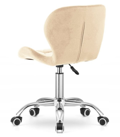 Krzesło obrotowe VASTO OFFICE VELVET BEIGE Lugano Krzesło obrotowe VASTO OFFICE VELVET BEIGE Lugano