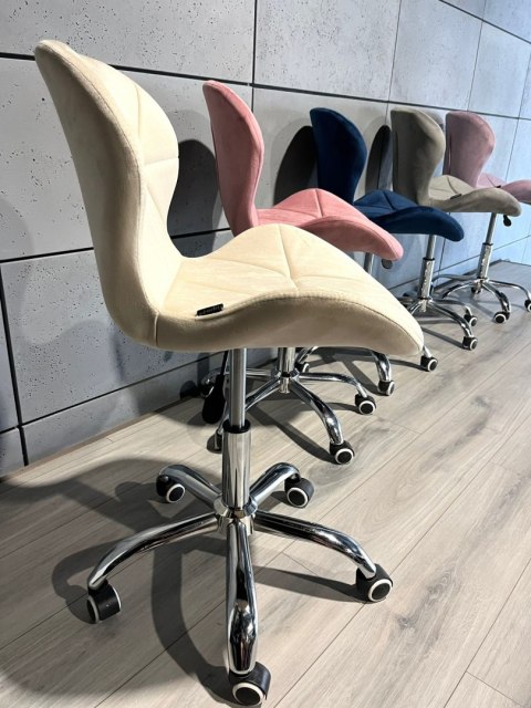 Krzesło obrotowe VASTO OFFICE VELVET BEIGE Lugano Krzesło obrotowe VASTO OFFICE VELVET BEIGE Lugano
