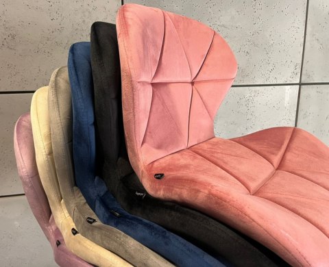 Krzesło obrotowe VASTO OFFICE VELVET PINK Lugano Krzesło obrotowe VASTO OFFICE VELVET PINK Lugano