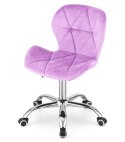 Krzesło obrotowe VASTO OFFICE VELVET VIOLET Lugano