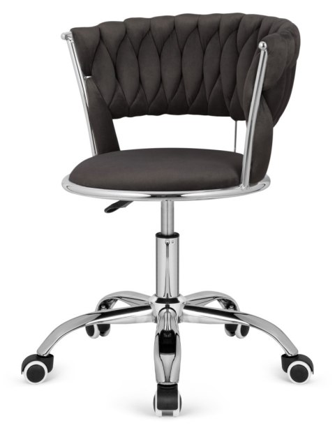 Krzesło obrotowe warkocz TRECCIA OFFICE BLACK VELVET Lugano Krzesło obrotowe warkocz TRECCIA OFFICE BLACK VELVET Lugano