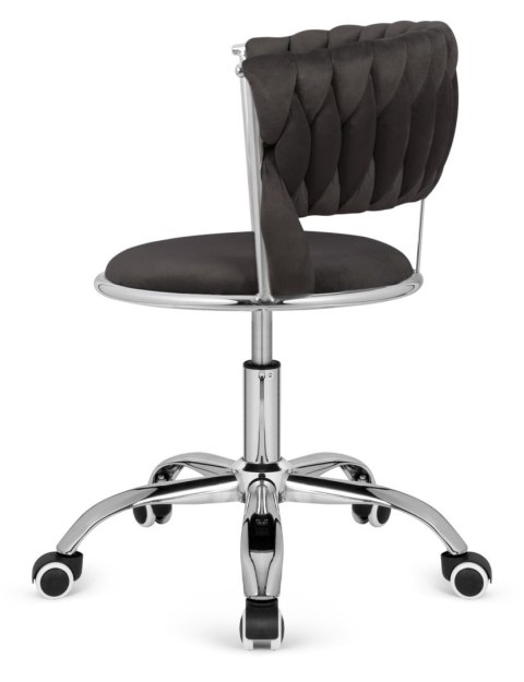 Krzesło obrotowe warkocz TRECCIA OFFICE BLACK VELVET Lugano Krzesło obrotowe warkocz TRECCIA OFFICE BLACK VELVET Lugano