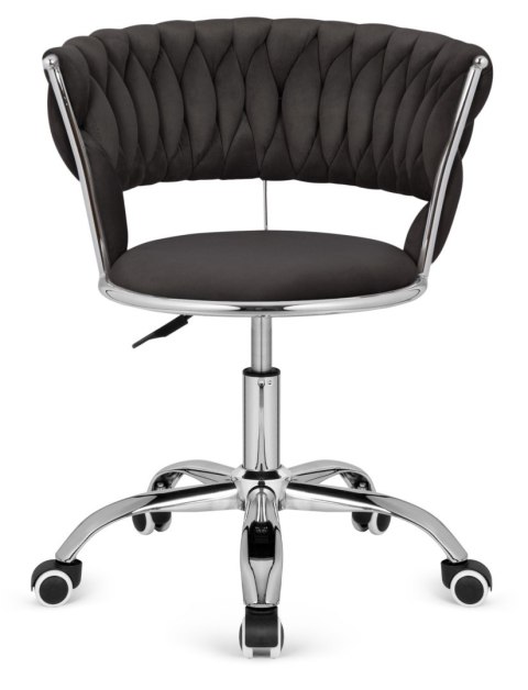 Krzesło obrotowe warkocz TRECCIA OFFICE BLACK VELVET Lugano Krzesło obrotowe warkocz TRECCIA OFFICE BLACK VELVET Lugano