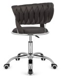 Krzesło obrotowe warkocz TRECCIA OFFICE BLACK VELVET Lugano
