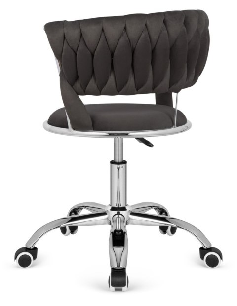Krzesło obrotowe warkocz TRECCIA OFFICE BLACK VELVET Lugano Krzesło obrotowe warkocz TRECCIA OFFICE BLACK VELVET Lugano