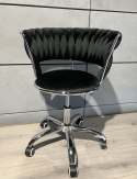 Krzesło obrotowe warkocz TRECCIA OFFICE BLACK VELVET Lugano