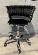 Krzesło obrotowe warkocz TRECCIA OFFICE BLACK VELVET Lugano